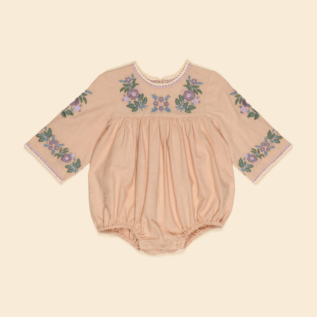 Apolina - Baby Stevie romper - Dried Rose | Scout & Co