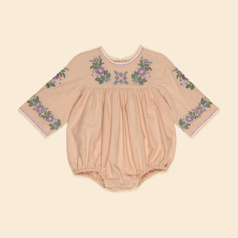Apolina - Baby Stevie romper - Dried Rose | Scout & Co