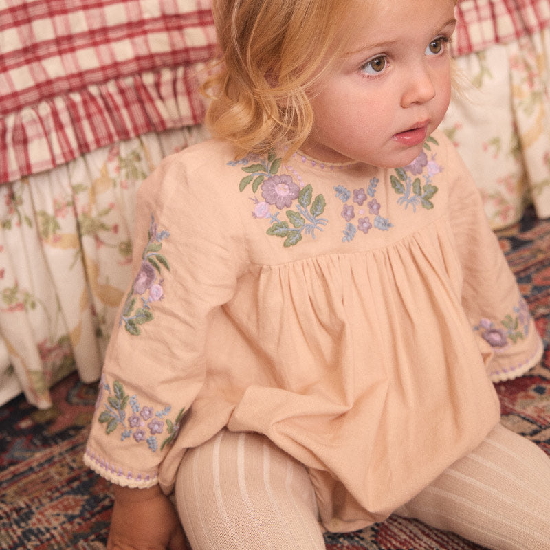 Apolina - Baby Stevie romper - Dried Rose | Scout & Co