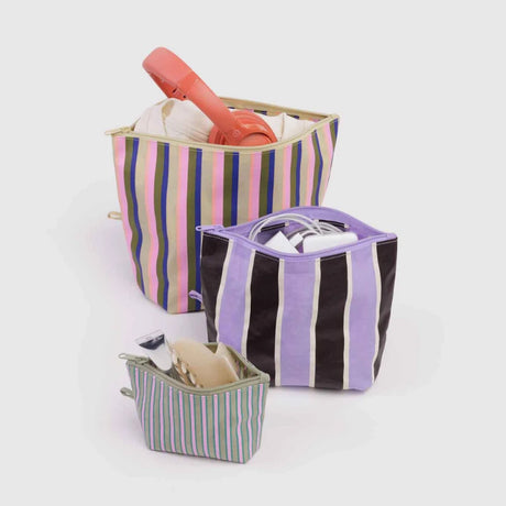 Baggu - Go Pouch set of 3 - Candy Shop Stripes | Scout & Co