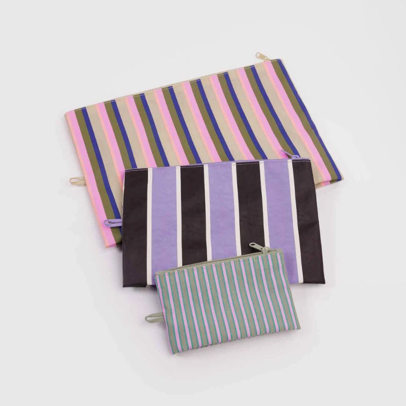 Baggu - Go Pouch set of 3 - Candy Shop Stripes | Scout & Co