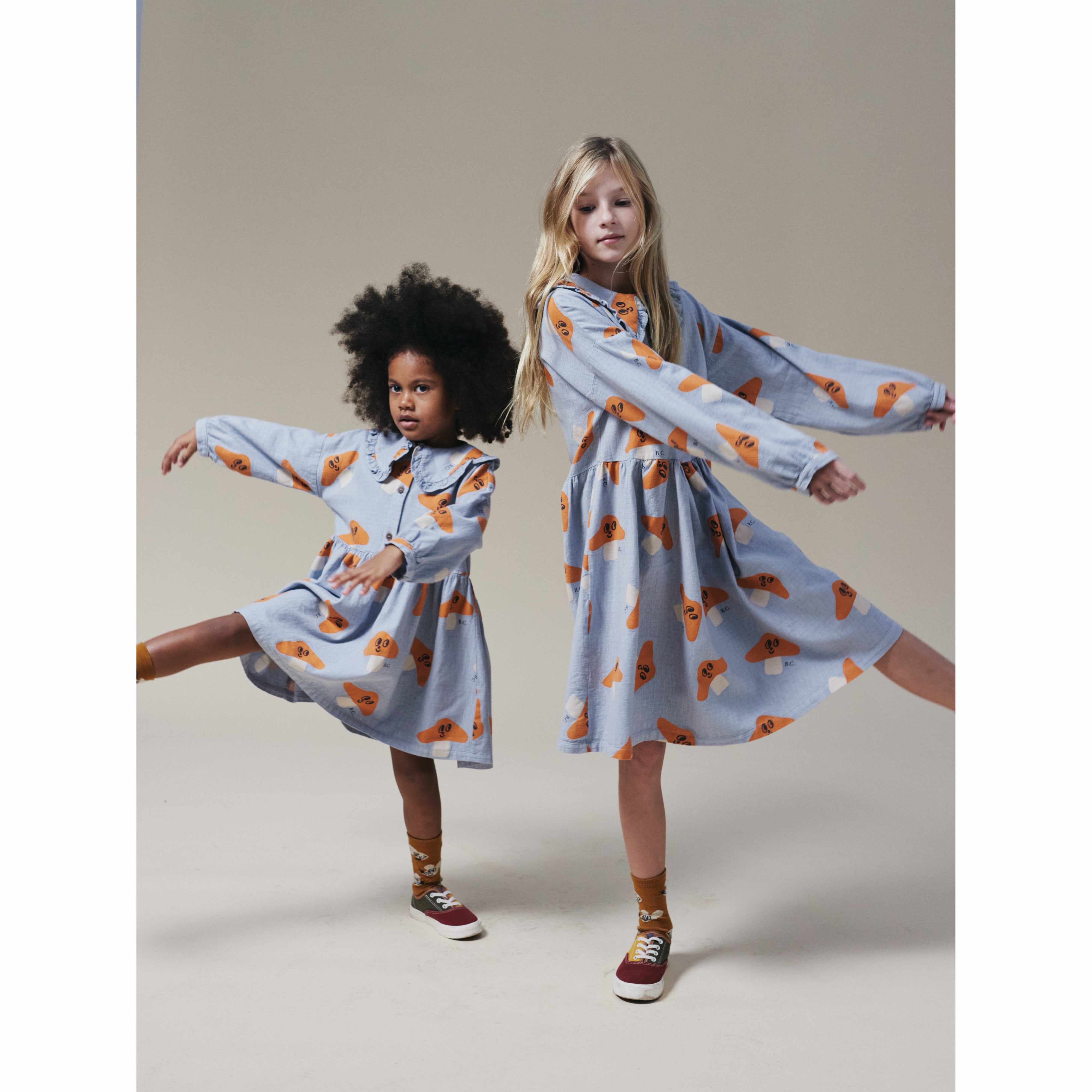 Bobo Choses Mr Mushroom Woven Dress - AW23 UK Stockist | Scout & Co