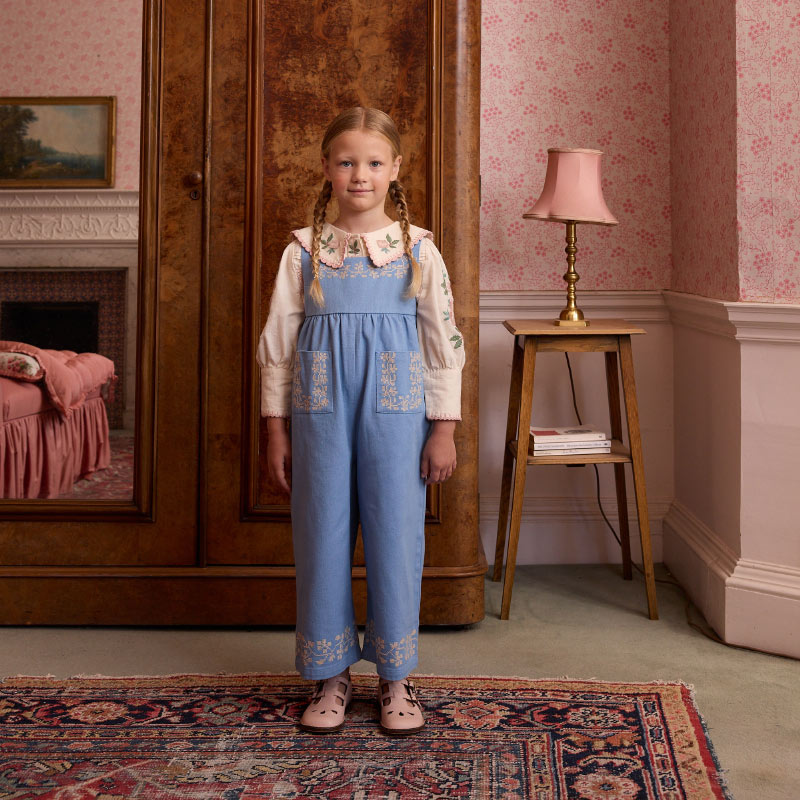 Apolina - Bella denim dungarees - Book Blue | Scout & Co