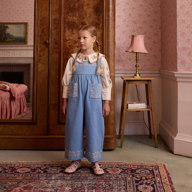 Apolina - Bella denim dungarees - Book Blue | Scout & Co