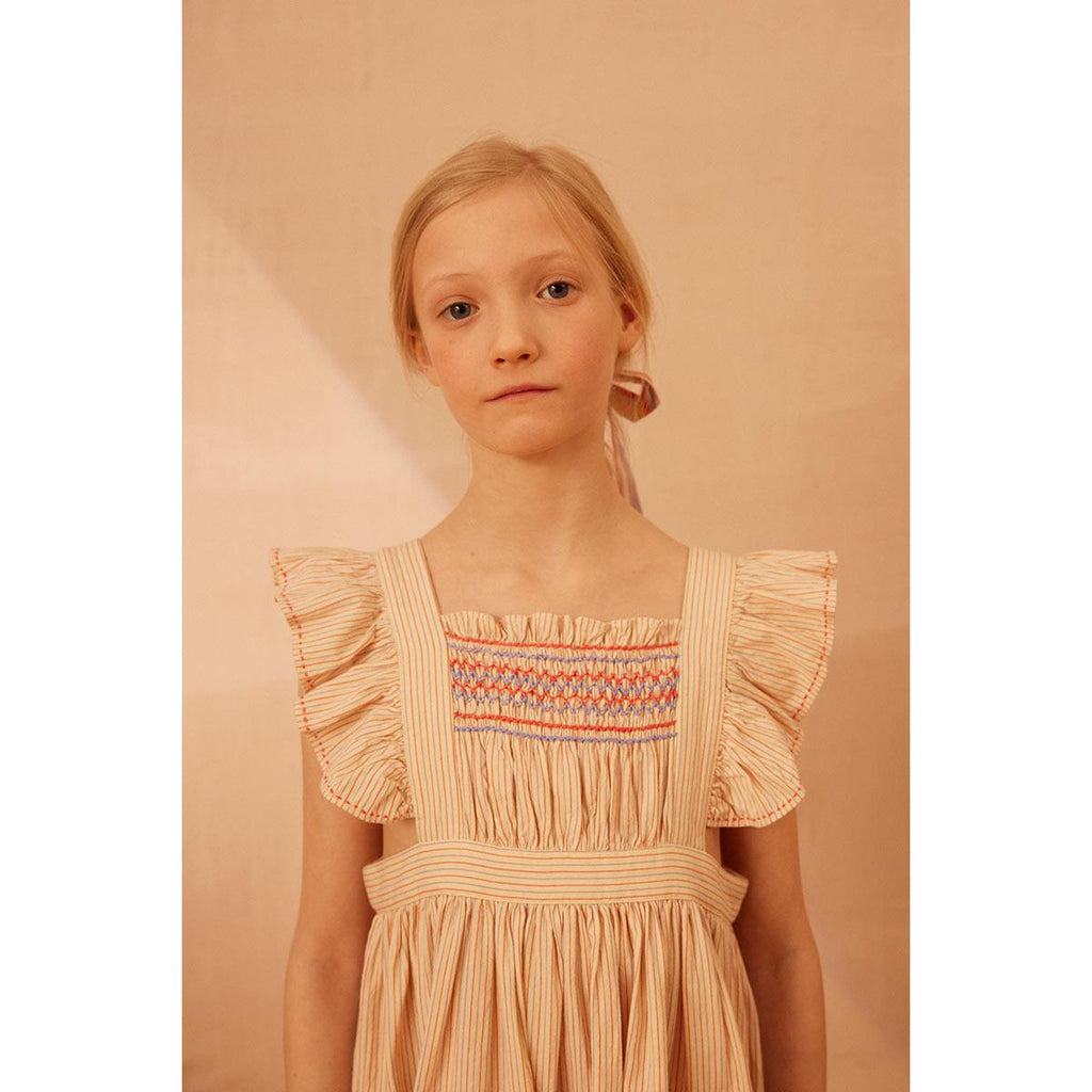 Apolina - Bessie pinafore dress - Cazan Stripe | Scout & Co