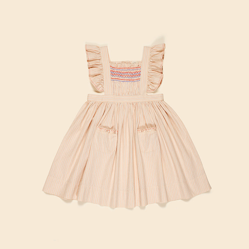 Apolina - Bessie pinafore dress - Cazan Stripe | Scout & Co