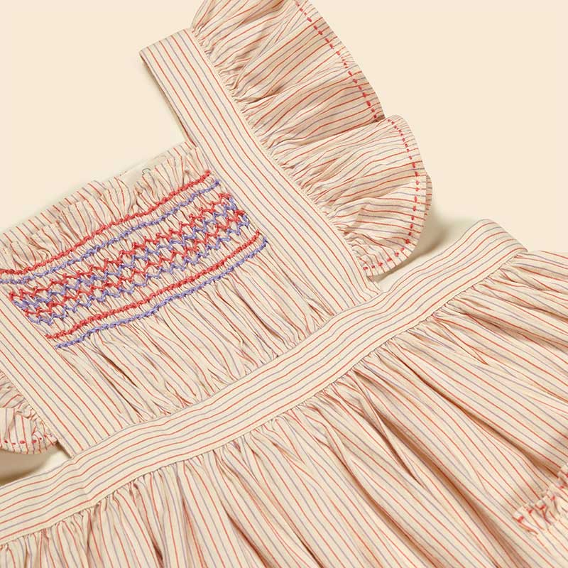 Apolina - Bessie pinafore dress - Cazan Stripe | Scout & Co