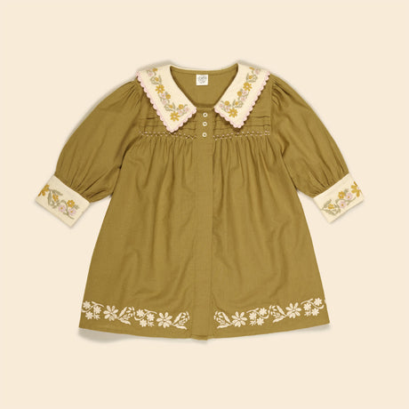 Apolina - Bette dress - dried moss | Scout & Co