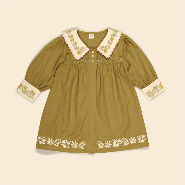 Apolina - Bette dress - dried moss | Scout & Co