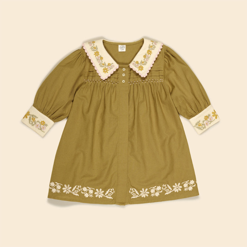 Apolina - Bette dress - dried moss | Scout & Co