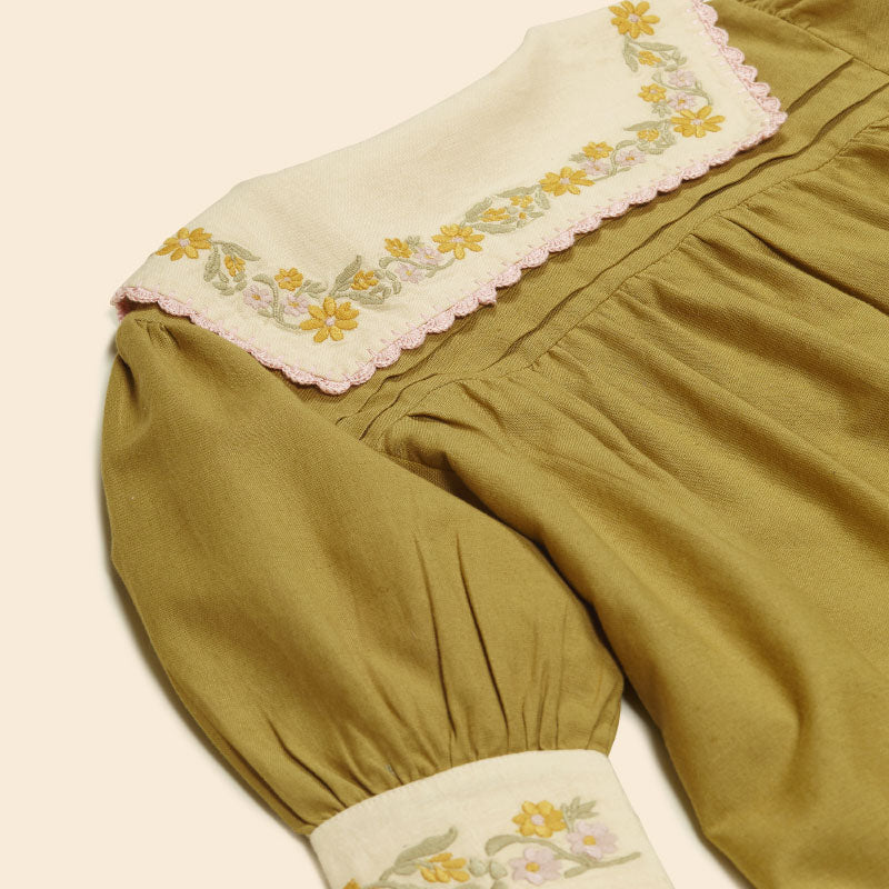 Apolina - Bette dress - dried moss | Scout & Co