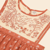 Apolina - Bibi hand embroidered pinafore - Mountain Calico Jam | Scout & Co