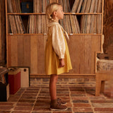 Apolina - Bibi panelled pinafore dress - Honey | Scout & Co
