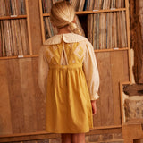 Apolina - Bibi panelled pinafore dress - Honey | Scout & Co