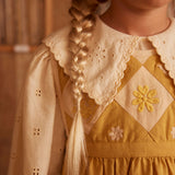 Apolina - Bibi panelled pinafore dress - Honey | Scout & Co