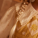 Apolina - Bibi panelled pinafore dress - Honey | Scout & Co