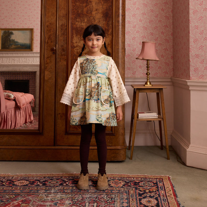 Apolina - Bibi pinafore - Lakeview Scene | Scout & Co