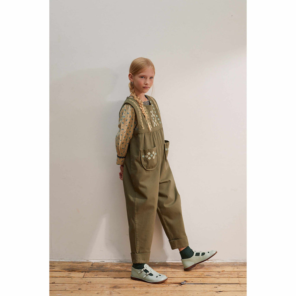 Apolina - Bibi dungarees - Forest | Scout & Co