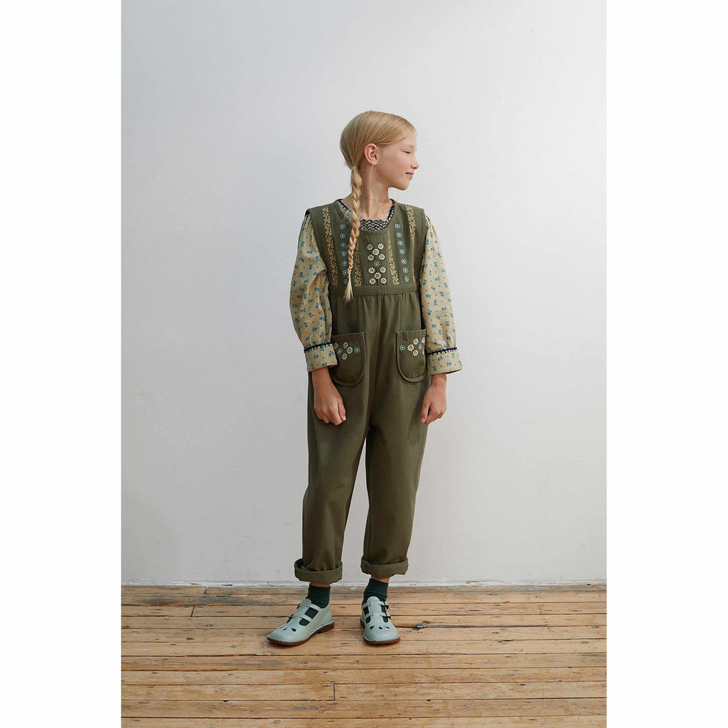 Apolina - Bibi dungarees - Forest | Scout & Co