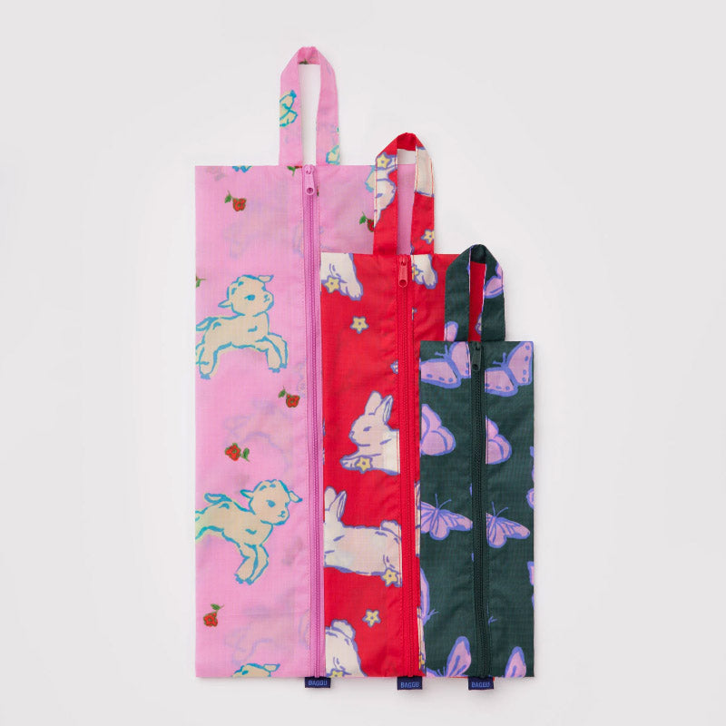 Baggu - 3D Zip Set of 3 - Spring Animals | Scout & Co