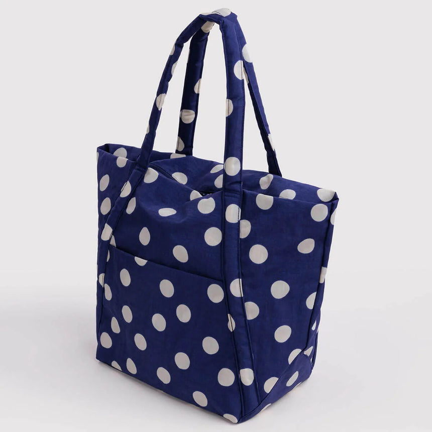 Baggu - Cloud bag - Navy & Cream Polka Dot | Scout & Co