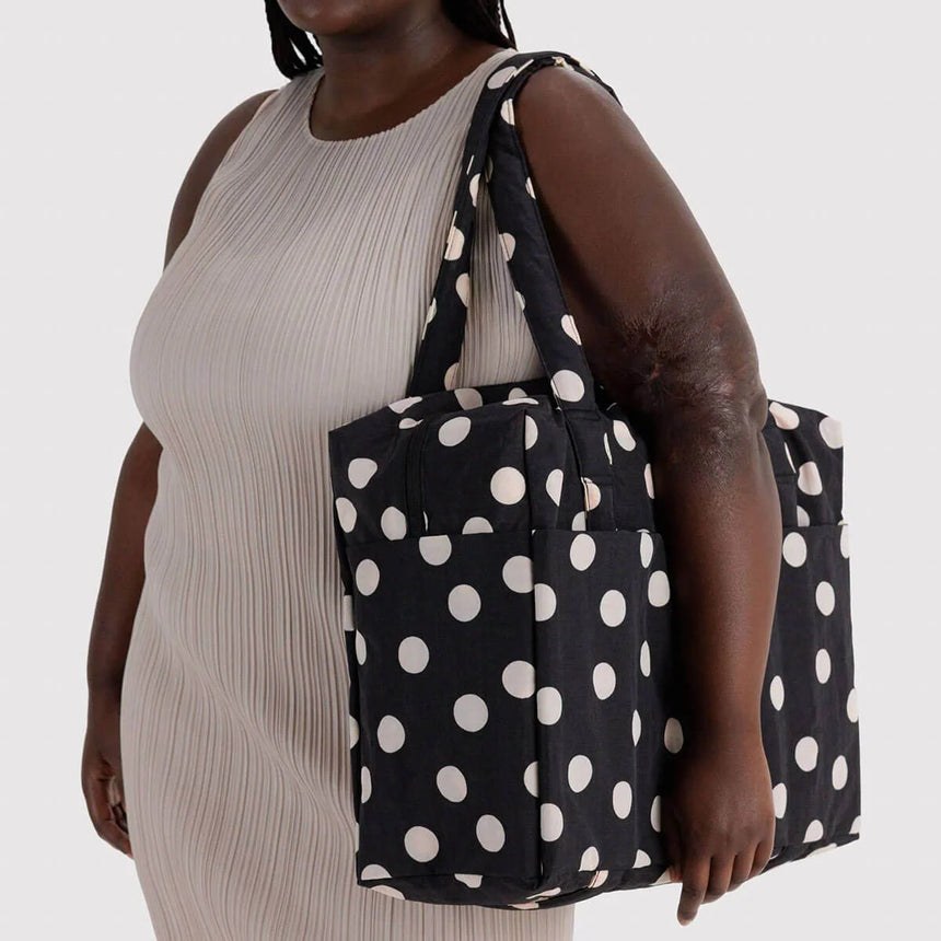 Baggu - Cloud Carry-On bag - Black & Cream Polka Dot | Scout & Co