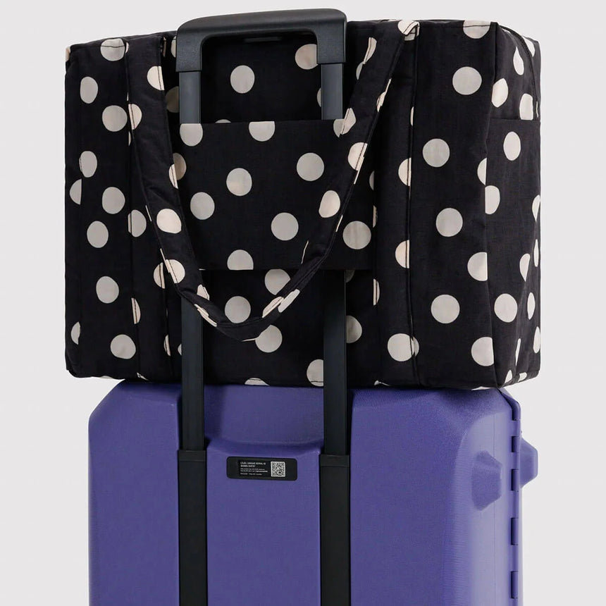 Baggu - Cloud Carry-On bag - Black & Cream Polka Dot | Scout & Co