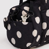 Baggu - Nylon Duffle Bag - Black & Cream Polka Dot