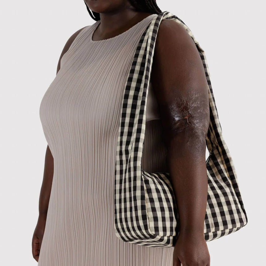 Baggu - Nylon Meringue Bag - Black & Cream Gingham