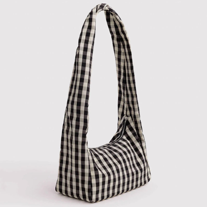 Baggu - Nylon Meringue Bag - Black & Cream Gingham