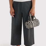 Baggu - Small Nylon Duffle Bag - Black & Cream Gingham | Scout & Co