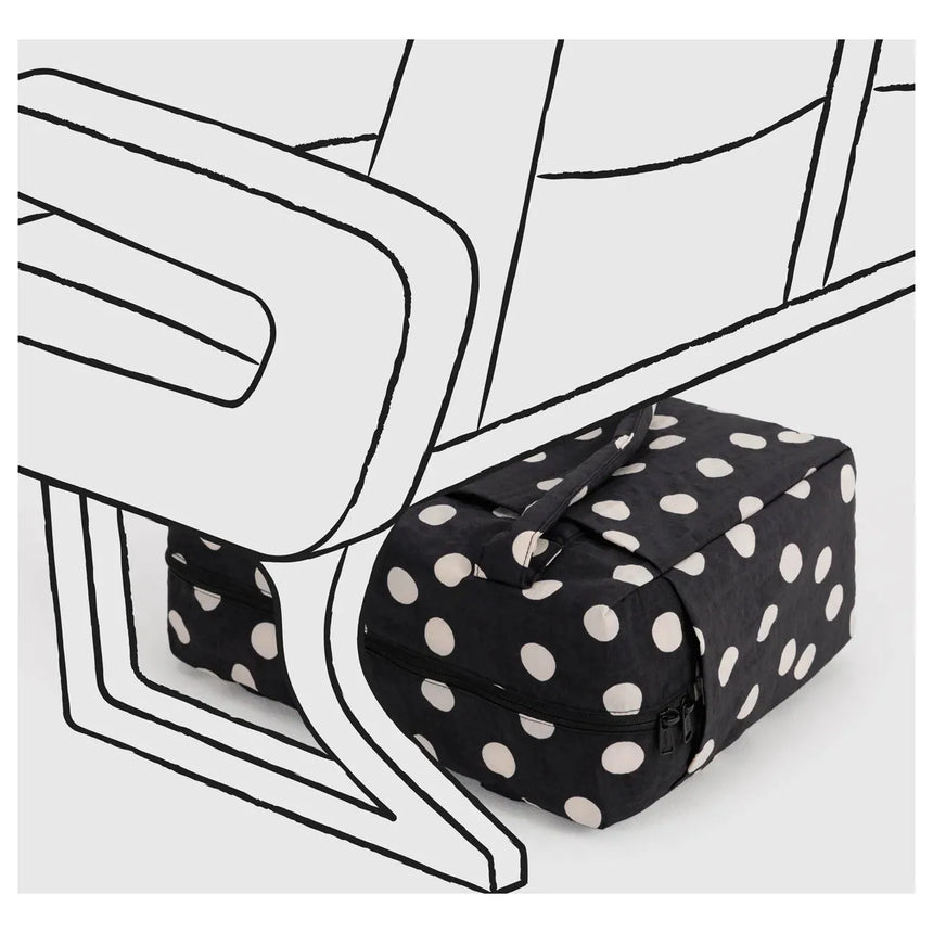 Baggu - Small Cloud Carry-On bag - Black & Cream Polka Dot | Scout & Co