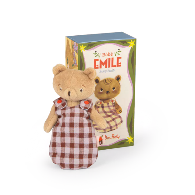 Moulin Roty - Les Minouchkas - Baby Emile the bear soft toy | Scout & Co