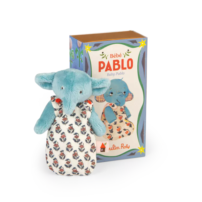 Moulin Roty - Les Minouchkas - Baby Pablo the elephant soft toy | Scout & Co