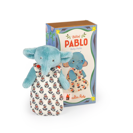 Moulin Roty - Les Minouchkas - Baby Pablo the elephant soft toy | Scout & Co