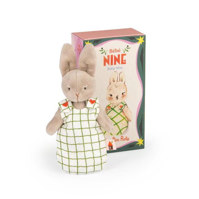 Moulin Roty - Les Minouchkas - Baby Nine the rabbit soft toy | Scout & Co