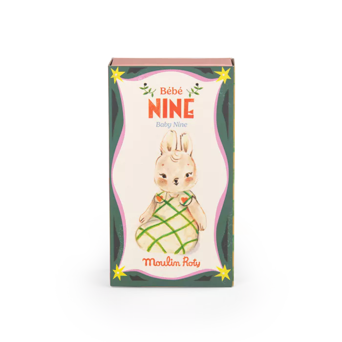 Moulin Roty - Les Minouchkas - Baby Nine the rabbit soft toy | Scout & Co