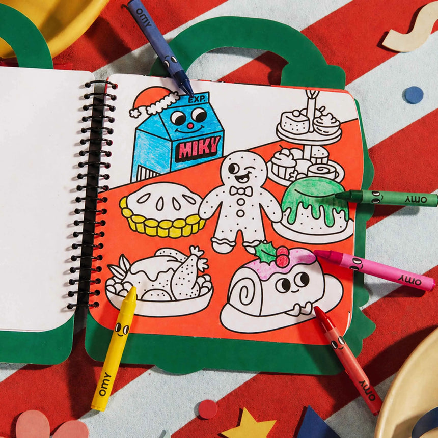 OMY - Super colouring & stickers book - Christmas