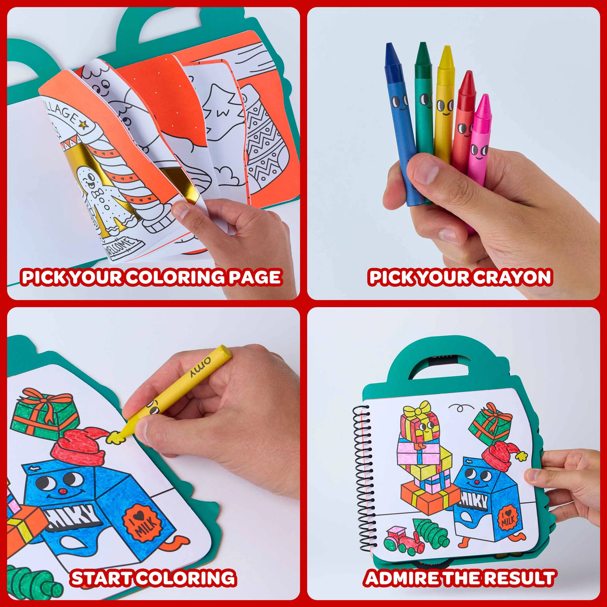 OMY - Super colouring & stickers book - Christmas