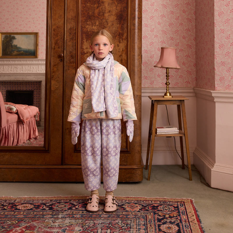 Apolina - Cara Curve jersey trousers - Icelandic Poppy Jacquard | Scout & Co
