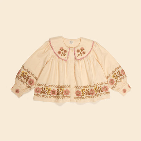 Apolina - Carlotta embroidered blouse - Cashew | Scout & Co