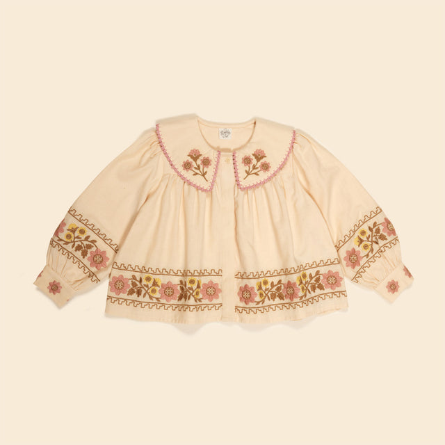 Apolina - Carlotta embroidered blouse - Cashew | Scout & Co