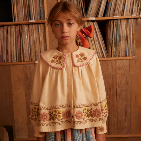 Apolina - Carlotta embroidered blouse - Cashew | Scout & Co