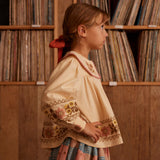 Apolina - Carlotta embroidered blouse - Cashew | Scout & Co
