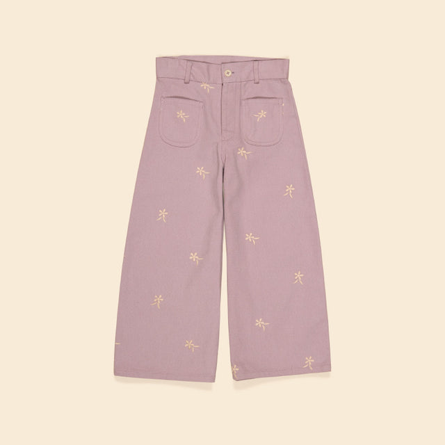 Apolina - Casey 70s embroidered jeans - Lilac | Scout & Co