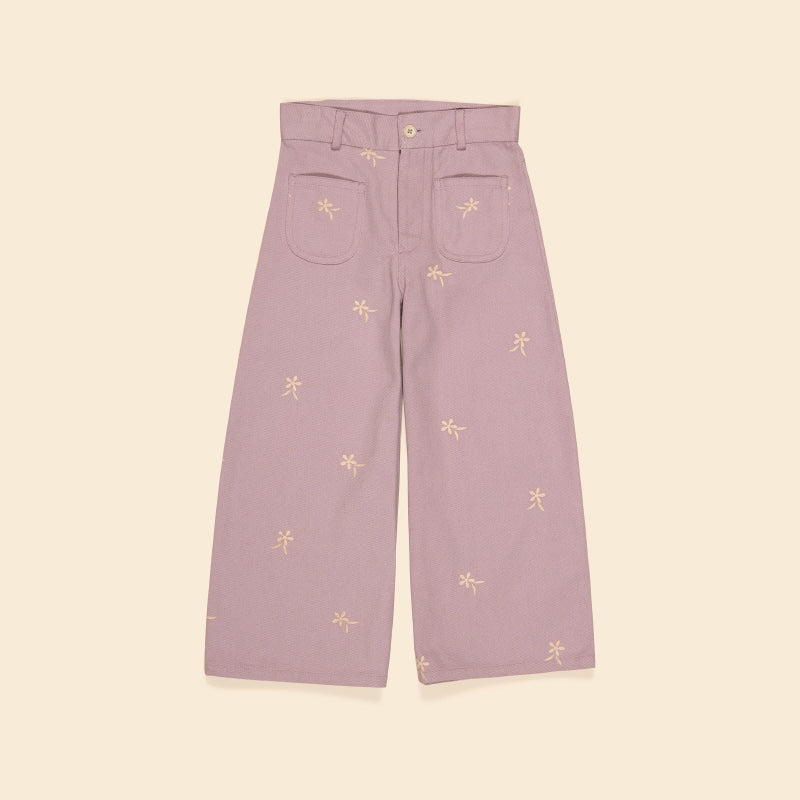 Apolina - Casey 70s embroidered jeans - Lilac | Scout & Co