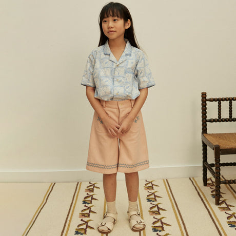 Apolina - Casey long denim shorts - Satin pink | Scout & Co