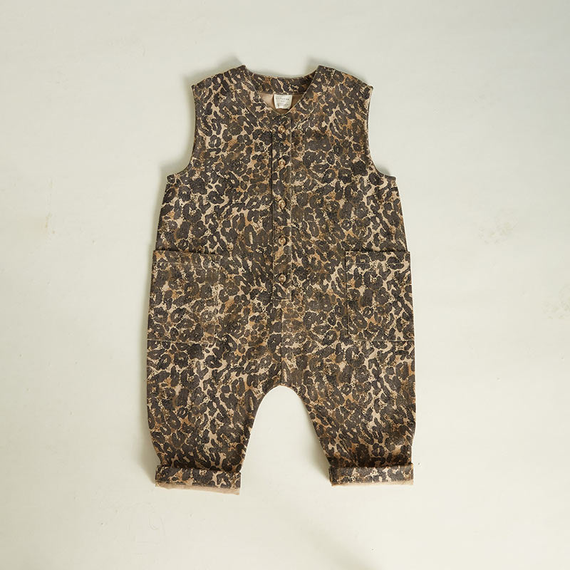 Claude & Co - Wren sleeveless overall - leopard print | Scout & Co