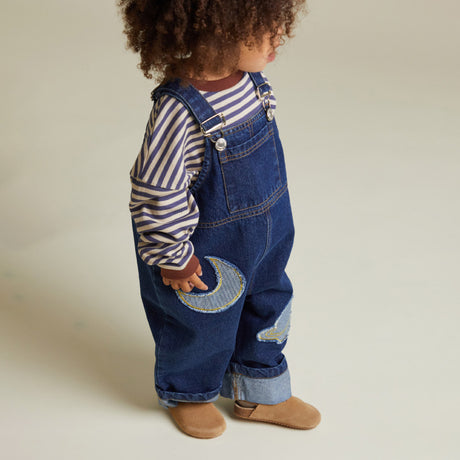 Claude & Co - Blythe indigo denim patch dungarees | Scout & Co