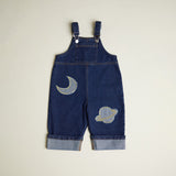 Claude & Co - Blythe indigo denim patch dungarees | Scout & Co